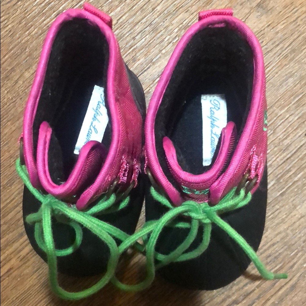 Ralph Lauren baby girl booties size 2 - Picture 3 of 3